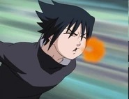 Sasuke fails to do the Great Fire Ball Technique.