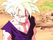 Gohan tells Cell the truth about that he's not a fighter like his father, attack his evil uncle Raditz, training with Piccolo and fighting the Ginyu Force and Frieza from his childhood