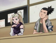 Shikamaru finds out that he is on the same team as Ino.