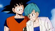 Bulma asking Goku if Gohan acts strange around him