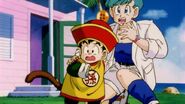 Bulma sees Goku get hurt