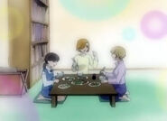 Kyoko and Tohru having dinner with Arisa.