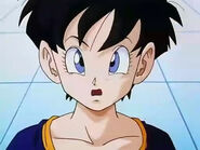 Videl surprised that Majin Buu and her father became friends after Buu give up his evil ways