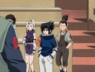 Sasuke at the age of 12 with his classmates.