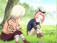 Sakura ask Ino if she thinks of her as a flower.