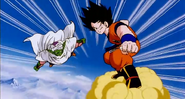 Goku teams up with Piccolo in order to save Gohan from Raditz