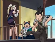 Choji with his teammates.