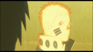 Naruto trusts Boruto's safety to Sasuke.