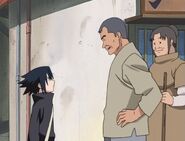 Sasuke with his surrogate aunt, and uncle.