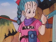 Bulma seeing the signal on the Dragon Radar of Goku's Dragon Ball.