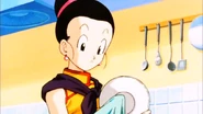 Chi-Chi washing dishes