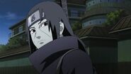 Itachi sees that Sasuke has awaken his Sharingan for the first time.