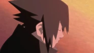 Sasuke smiling at Naruto.