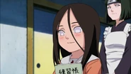 Hanabi smiles as she sees Hinata leave to go train