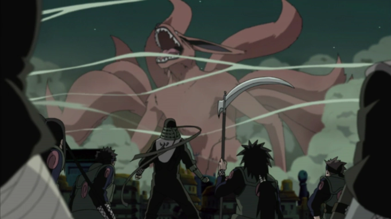 Kyuubi's attack on Konoha | Japanese Anime Wiki | Fandom, image size:1364x764