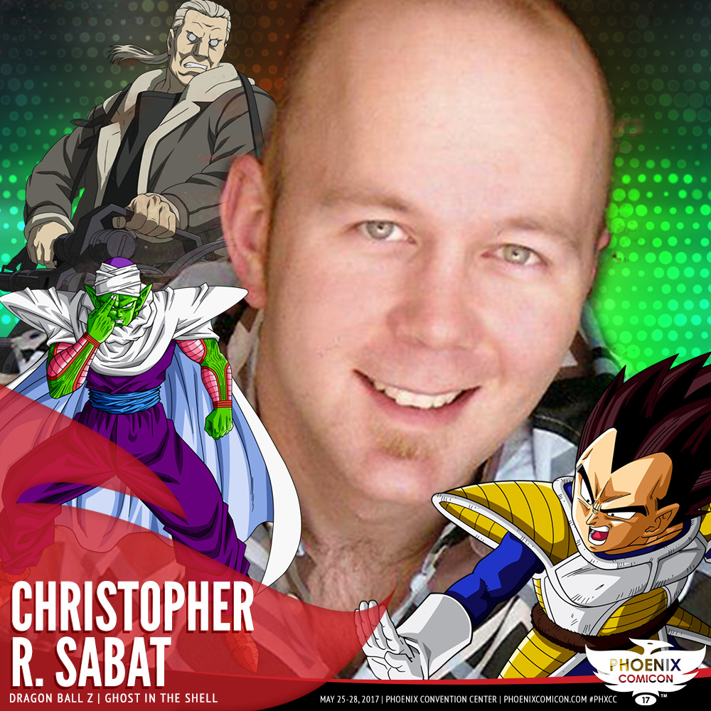 Awesome Con on X: Meet voice actor Christopher Sabat at #AwesomeCon!  @JustChrisSabat is the voice of #DragonBall's Vegeta, #OnePiece's Zoro,  #MyHeroAcademia's All Might, and tons more! 🎟️ Badges:   👤 Guests