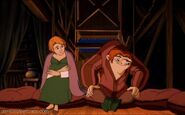 Quasimodo sitting next to Madellaine