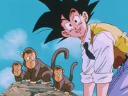 Goku sees that all the animals want to see the eggs