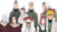 Chiyo in a vision by Naruto, along with other shinobi that fought to protect what was precious to them.