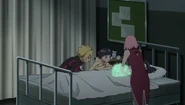 Boruto calls out to his mother after Momoshiki's attack.
