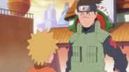 Naruto being asked by Iruka if he has the Will of Fire in him.