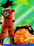 Goku easily defeats the mighty Recoome