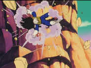 Vegeta lands on a mountain