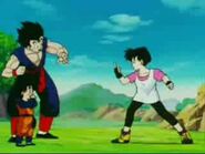 Videl is asking them about their father being dead seven years ago since the Cell Games