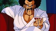 Mr. Satan with a drink