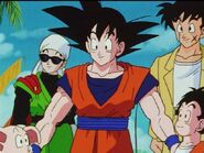 Gohan sees his father meet Goten