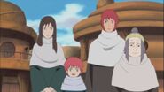 Chiyo with her family.