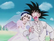 Chi-Chi hugs Goku again.