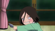 Hanabi plays with a toy