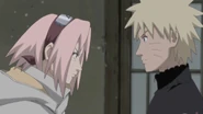 Sakura lies to Naruto by telling him that she is no longer in love with Sasuke, and asks him why he is so upset about it.