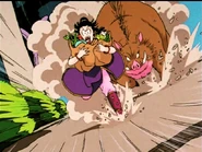 Chi-Chi runs from Dinosaurs again