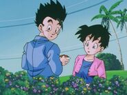 Gohan and Videl see Piccolo