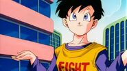 Gohan and Videl together as a team keep the people safe from the zombies and Frieza in Fusion Reborn