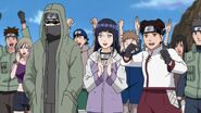 Hinata celebrates Naruto's victory against Pain.