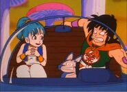 Bulma is happy to see Yamcha