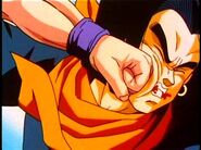 Future 17 is punched by Gohan.