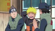 Naruto being asked by a Konoha shinobi for an Autograph.