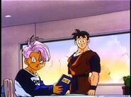 Future Gohan and Trunks are surprise that Bulma might know what they planned.