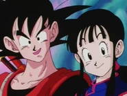 Chi-Chi bids farewell to Grandpa Gohan