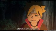 Boruto asks Sasuke what does he mean about the message of the past Naruto.