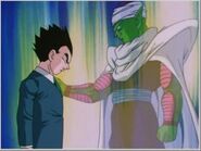 Gohan says goodbye to Piccolo