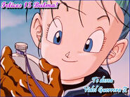 Bulma with the Dragon Radar.