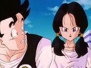 Videl confront Gohan behind him