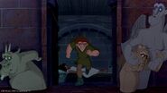 Quasimodo running out of the room