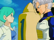 Future Trunks is told by his mother not to stay gone for too long.