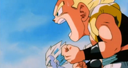 Gotenks yelling at Super Buu